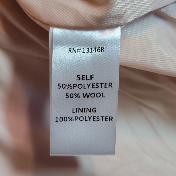 FATE Wool Jacket Shacket Beige Tan Mid Length S Fall Winter Layering Chic NWT - Picture 10 of 12